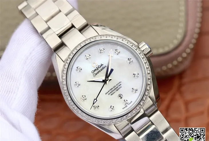 Omega Seamaster 231.15.34.20.55.002 Aqua Terra 150M 3S Factory 1:1 Best Edition Replica Watch Diamond Bezel